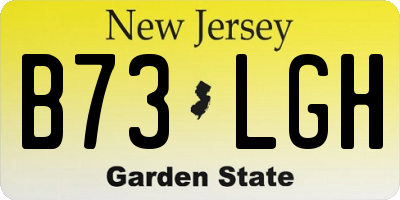 NJ license plate B73LGH