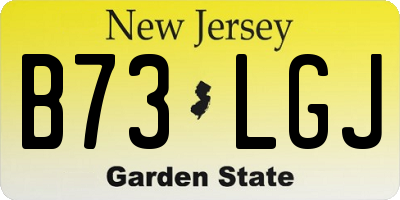 NJ license plate B73LGJ