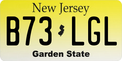 NJ license plate B73LGL