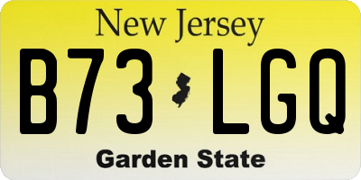 NJ license plate B73LGQ