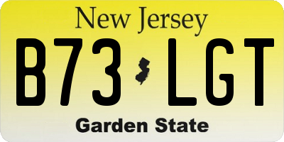 NJ license plate B73LGT