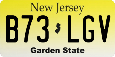 NJ license plate B73LGV