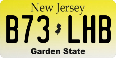 NJ license plate B73LHB