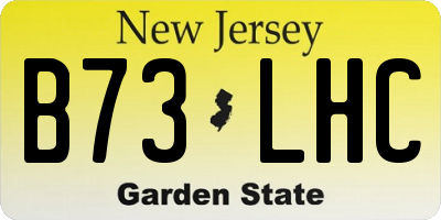 NJ license plate B73LHC