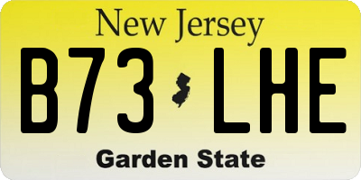 NJ license plate B73LHE