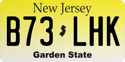 NJ license plate B73LHK