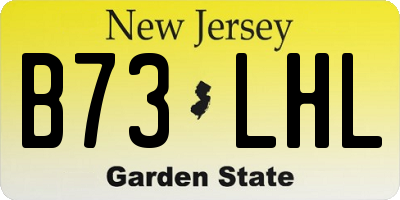 NJ license plate B73LHL