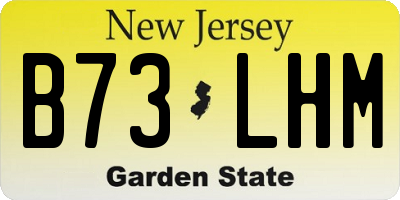 NJ license plate B73LHM