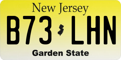 NJ license plate B73LHN