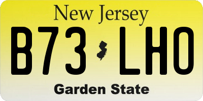 NJ license plate B73LHO