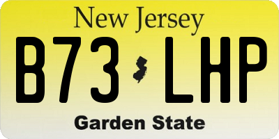 NJ license plate B73LHP