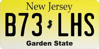 NJ license plate B73LHS