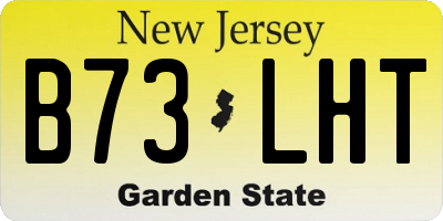 NJ license plate B73LHT