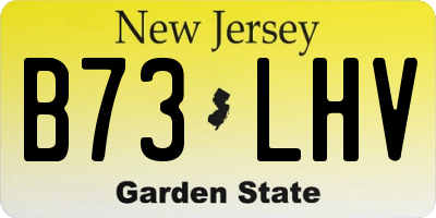 NJ license plate B73LHV