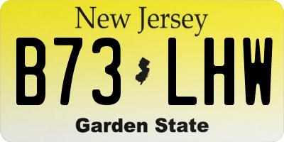NJ license plate B73LHW