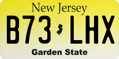 NJ license plate B73LHX