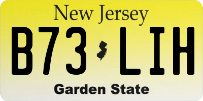 NJ license plate B73LIH