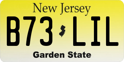 NJ license plate B73LIL