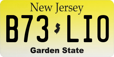 NJ license plate B73LIO