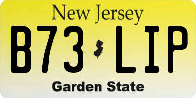 NJ license plate B73LIP