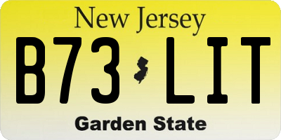 NJ license plate B73LIT