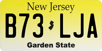 NJ license plate B73LJA