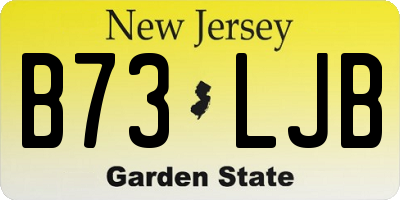 NJ license plate B73LJB
