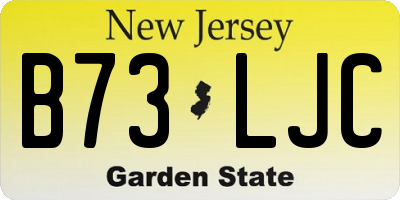NJ license plate B73LJC