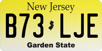 NJ license plate B73LJE