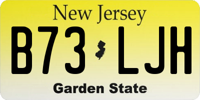 NJ license plate B73LJH