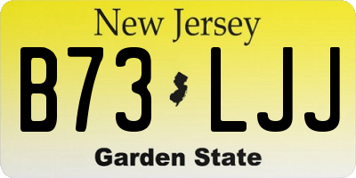NJ license plate B73LJJ