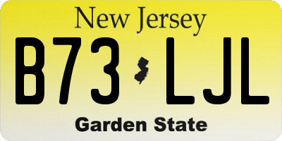 NJ license plate B73LJL
