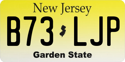 NJ license plate B73LJP