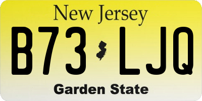 NJ license plate B73LJQ