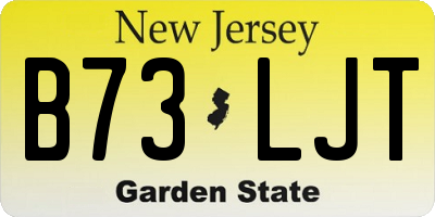 NJ license plate B73LJT