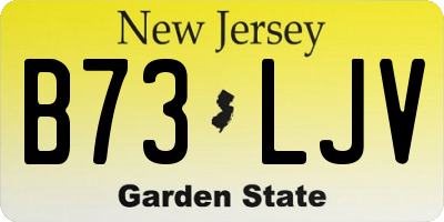 NJ license plate B73LJV