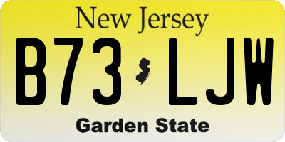 NJ license plate B73LJW