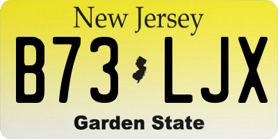 NJ license plate B73LJX