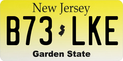 NJ license plate B73LKE
