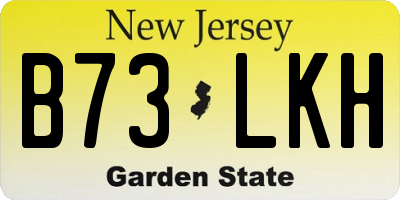 NJ license plate B73LKH
