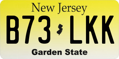 NJ license plate B73LKK