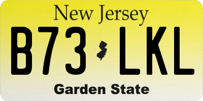 NJ license plate B73LKL
