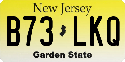 NJ license plate B73LKQ