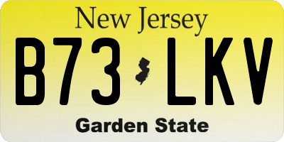 NJ license plate B73LKV