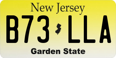 NJ license plate B73LLA