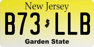 NJ license plate B73LLB