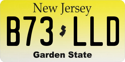 NJ license plate B73LLD