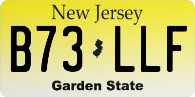 NJ license plate B73LLF