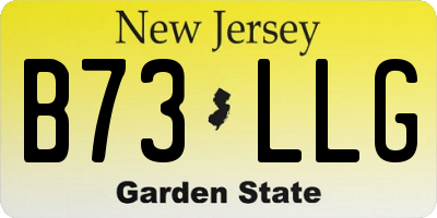 NJ license plate B73LLG