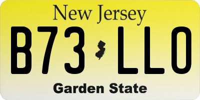 NJ license plate B73LLO